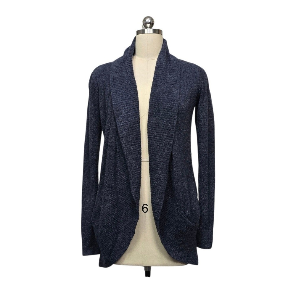 Barefoot Dreams CozyChic Lite Circle Cardigan Charcoal Gray Heather 452 XS/S